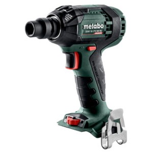 Avvitatore a impulsi a batteria Metabo SSW 18 LTX 300 BL, verde-nero, attacco quadro 1/2 pollice, gancio.