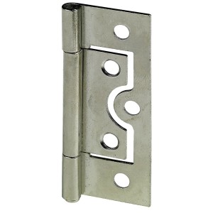 Charnière pour porte persienne Hettich, 38x20mm, acier nickelé, lot de 2 pour quincaillerie d'ameublement.