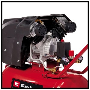 Einhell TE-AC 360/50/10 Compresseur : Compresseur puissant de 10 bars avec réservoir de 50 L et manomètre.