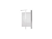 Eckaufsatz für Duschbadewanne Duo 4 Glas mattiert 80 cm