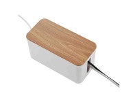 Kabelbox Weiss-Braun inkl. Steckdosenleiste (HxBxT) 11,5 x 23,5 x 12 cm Kabelbox Weiss-Braun inkl. Steckdosenleiste (HxBxT) 11,5 x 23,5 x 12 cm