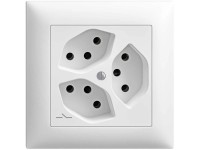 Feller Unterputz-Steckdose EdizioDue 3 x Typ13 1S Weiss Gr. 1 x 1 Feller Unterputz-Steckdose EdizioDue 3 x Typ13 1S Weiss Gr. 1 x 1