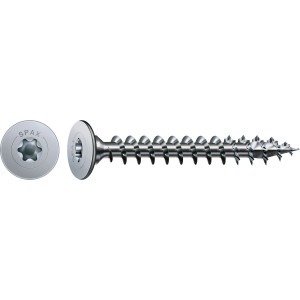 Vis universelle Spax 4x16 mm, tête plate, entraînement T-Star plus, 70 pièces, pour bois et plastique.