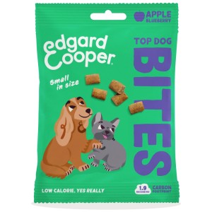 Edgard & Cooper Can Bites snack per cani mela e mirtillo, piccoli snack premio per cani.