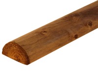 Halbrundholz Braun 8 x 250 cm