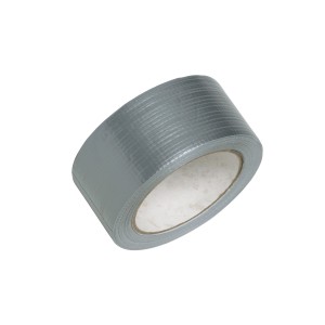 Rouleau de ruban adhésif toilé universel LUX, argenté, 25 m x 50 mm, pour réparer et fixer.