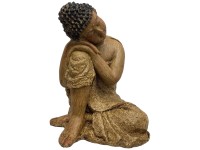 Deko-Figur Buddha sitzend Braun Höhe 33 cm