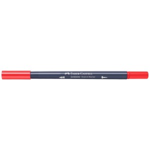 Feutre Faber-Castell Goldfaber Sketch, écarlate, avec pointe pinceau et feutre fin.