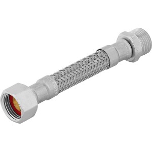 Tuyau flexible en acier inoxydable 14,9 mm x 16,7 mm, longueur 100 mm pour installation d'eau potable.