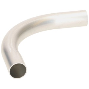 Coude en aluminium argenté M20 90° pour goulottes de câbles.