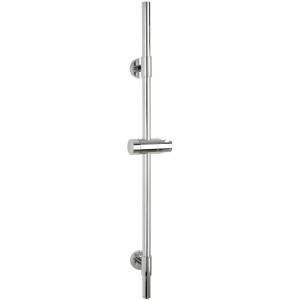 Wenko Barre de douche Basic chromée, barre de douche en acier inoxydable avec support réglable.