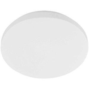 Plafonnier LED Eglo Pogliola blanc et rond, 12W, en plastique et acier.