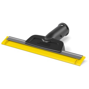 Kärcher Comfort, buse pour vitres pour nettoyeur vapeur, raclette jaune et poignée noire.