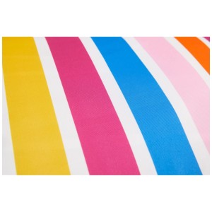 Coussin Andiamo Helia rayures multicolores, 40x40 cm. Coussin décoratif salon et jardin.