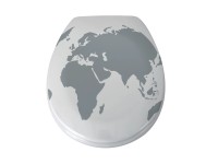 MSV WC-Sitz World Duroplast Grau-Weiss (HxBxT) 45,5 x 37 x 5 cm