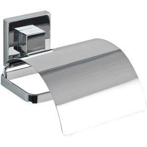 Wenko Vacuum-Loc® porta carta igienica Cover Quadro in acciaio inox, lucido e moderno.