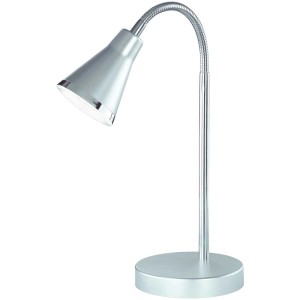 Lampada da tavolo a LED color titanio Arras, lampada da scrivania flessibile con luce bianca calda.