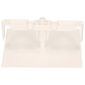 Coperchio a innesto bianco con barra diagonale per telaio di copertura, 130x130mm.