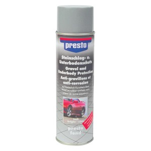 Presto spray protettivo sottoscocca anti-scheggiatura chiaro, bomboletta da 500ml per riparazioni di vernice e carrozzeria.