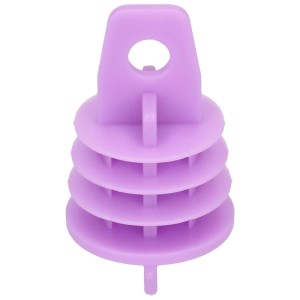 Bouchon d'étanchéité violet M25, lot de 10 pour goulottes, en plastique avec ergot de préhension.