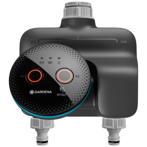 Gardena Smart Dual Water Control Set: Computer per irrigazione con due valvole per irrigazione giardino.