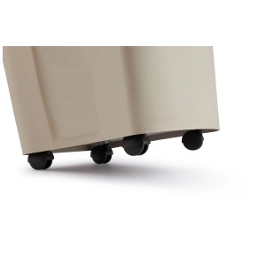 Conteneur pour aliments pour animaux Rotho Archie Beige 38 l, détail des roulettes.