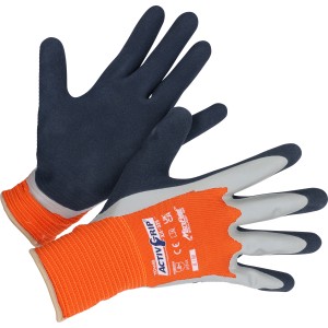 Gants de travail LUX Super Grip taille 9, respirants, orange/gris, pour le bricolage.