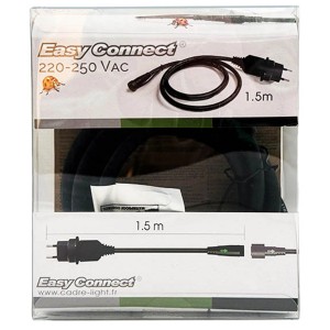 Spina di alimentazione Easy Connect, 1,5 m, nera, per sistemi di illuminazione esterna.