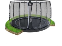 Exit Trampolin Dynamic ebenerdig Sicherheitsnetz Schwarz Ø 305 cm