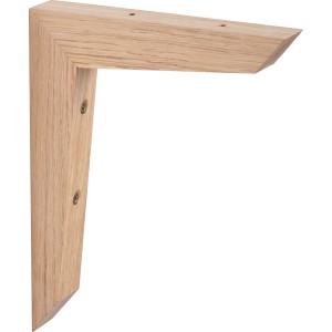 Console en bois de chêne, 22,5x18cm, pour fixation d'étagères murales.