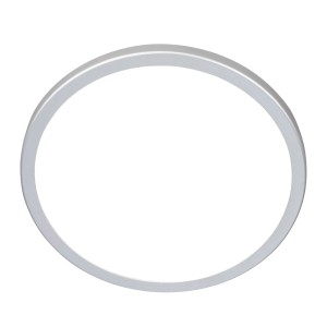 Plafonnier LED plat et rond Briloner Kada en chrome mat, Ø 29,5 cm.