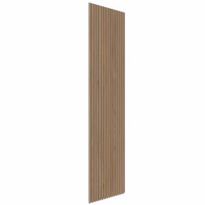 Pannello acustico da parete noce naturale su feltro nero, 240cm, per riduzione del suono.