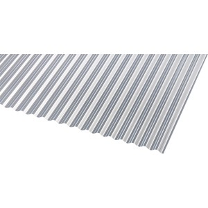 Lastra profilata in PVC trasparente Microsinus 32/9, 2000x750 mm, per coperture in plastica.