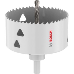 Tazza a corona Bosch Multi Material, diametro 83 mm, con supporto, per fori precisi.