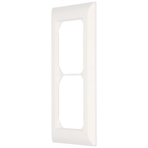 Cornice di copertura bianca Kallysto per 2 interruttori/prese
