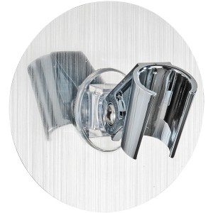 Wenko Static-Loc Osimo support de douchette, argent-chrome, montage facile sans perçage.