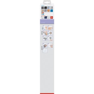 Verpackung des Tesa Moon White Handtuchhalters 2-armig, mit Montageanleitung.