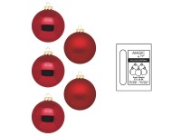 Weihnachtskugel Glas Rot Ø 3 cm / 24 Stk.