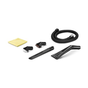 Kärcher set pulizia interni auto 6 pezzi con tubo, ugelli e panno in microfibra.