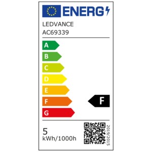 Étiquette énergétique pour ampoule LED Bellalux E27, 40W, classe d'efficacité énergétique F.