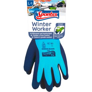 Guanti Spontex Winter Worker taglia 8, guanti per la casa foderati per le giornate fredde.