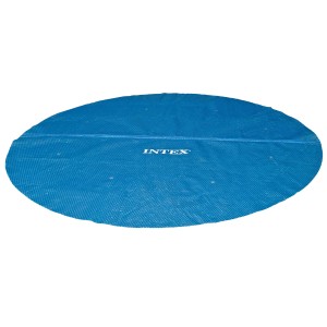 Bâche solaire bleue Intex pour piscines Easy & Frame, Ø 488 cm, pour chauffer l'eau de la piscine.