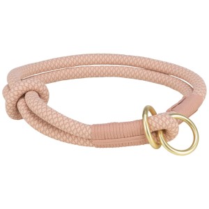 Collare per cani Trixie Soft Rope rosa e rosa chiaro con stop, Ø 13 mm, 50 cm.