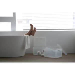 Coperchio grigio Eurobox-System 60x40 cm per scatole.