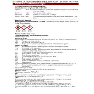 Sonax Xtreme Reifenglanz Spray 400ml: Dose mit Gefahrenhinweisen.
