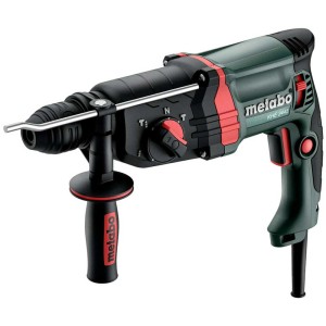 Marteau perforateur combiné Metabo KHE 2445 (800 W) pour percer et perforer à percussion dans la pierre et le béton.