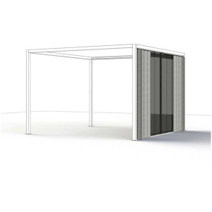 Pergola Siena Garden con tenda e zanzariera, antracite, 300x210 cm.