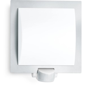 Applique murale extérieure Steinel L 20 S en acier inoxydable avec détecteur de mouvement, carré.
