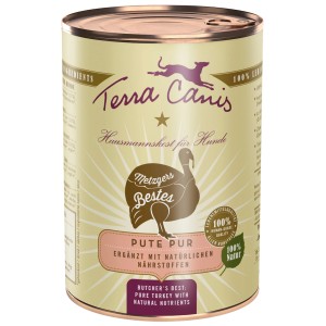 Terra Canis Hunde-Nassfutter Metzgers Bestes Pute Pur, Dose 400g.