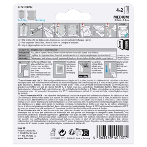 Tesa Powerstrips Click Medium, 4 pièces, pour clous adhésifs pour une fixation facile et sans trace.